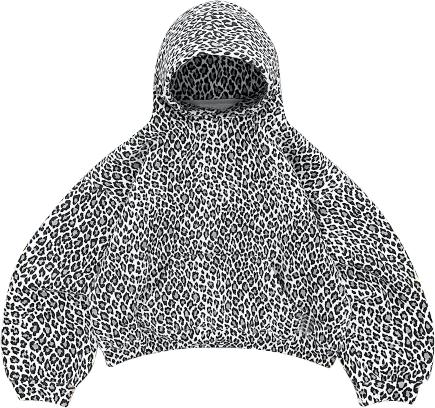 Leopard Print Oversized Hoodie for Men Women Cheetah Graphic Printed Hooded Sweatshirts Streetwear Pullover Hoodies