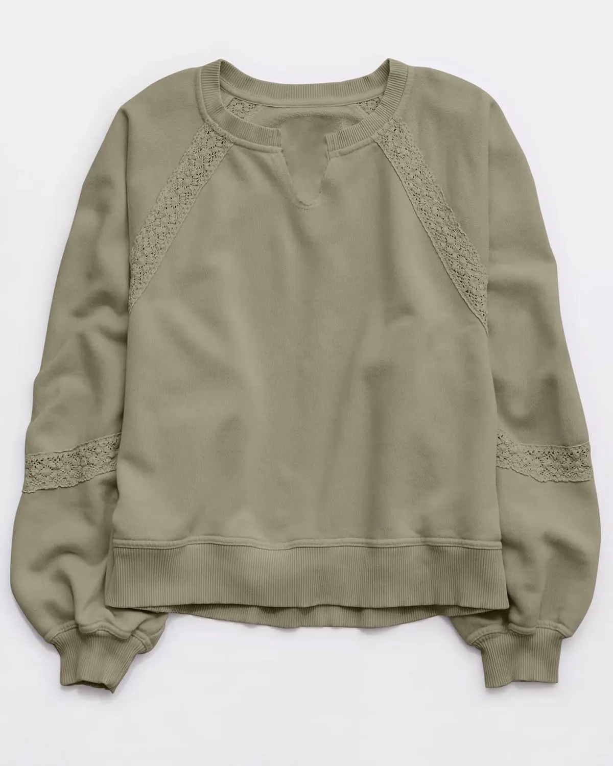 Locachy Womens Oversized Sweatshirt Casual V Neck Long Sleeve Cropped Pullover Tops Trendy Loose Blouses