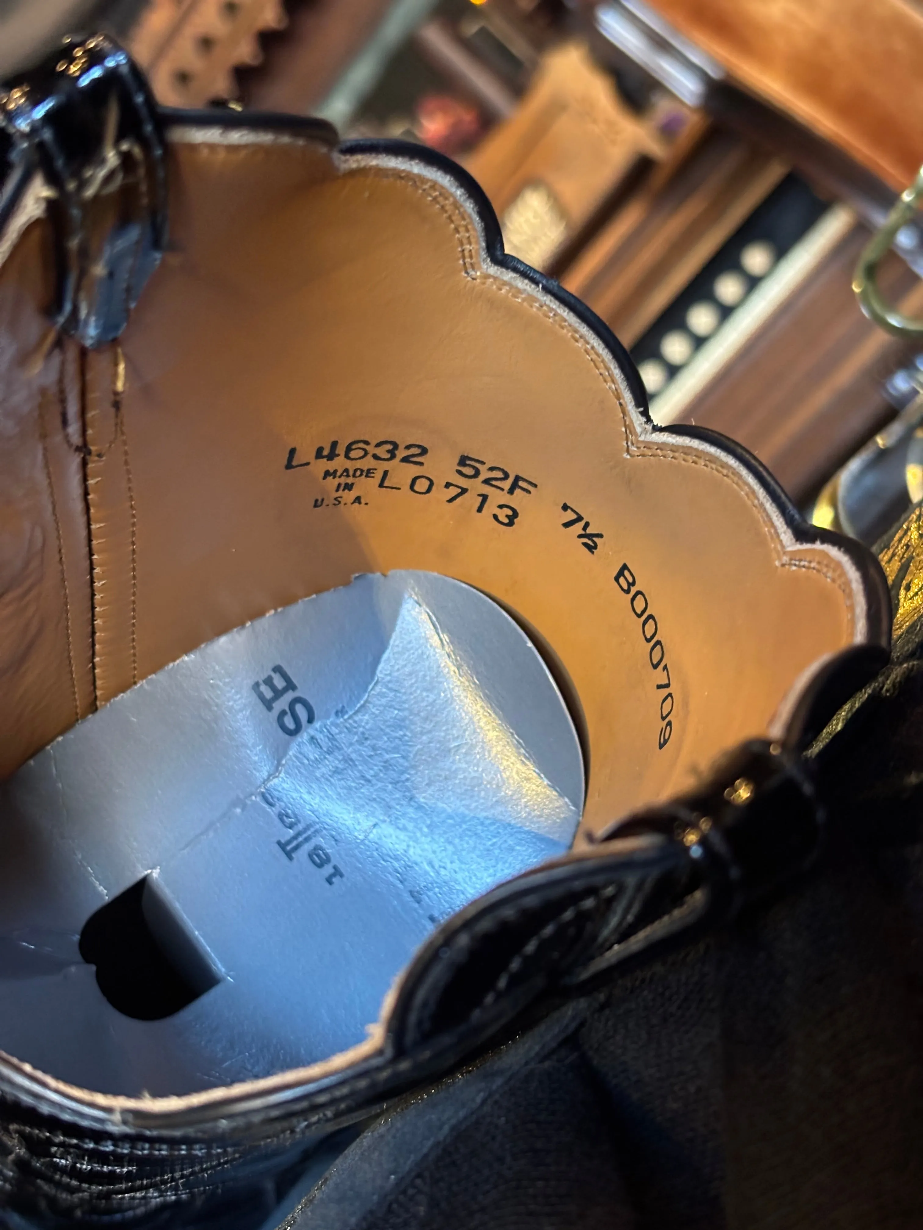 Lucchese Patent Vegan Leather Cowboy Boots