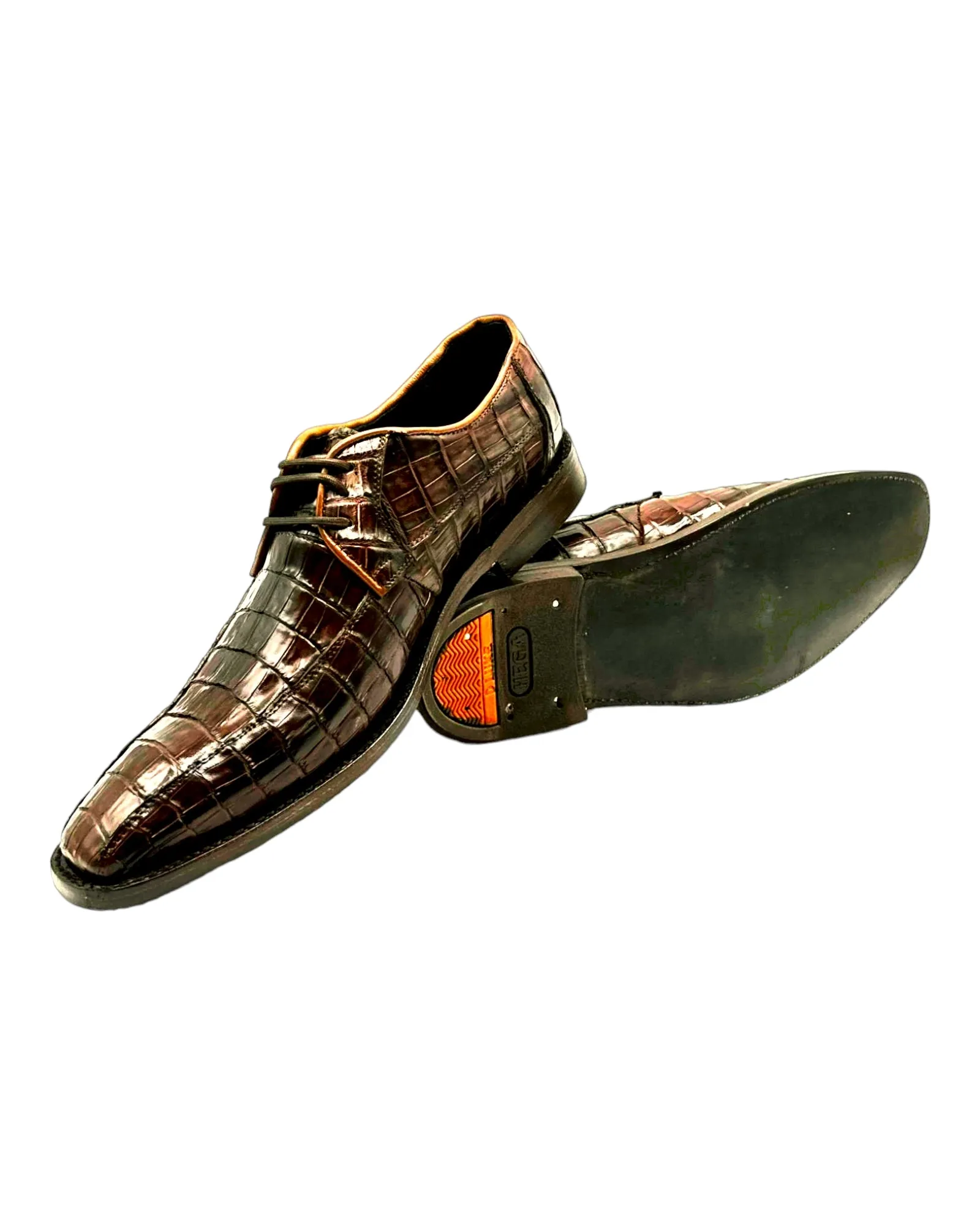Men's Alligator Leather All-Over Lace Up Dress Shoe