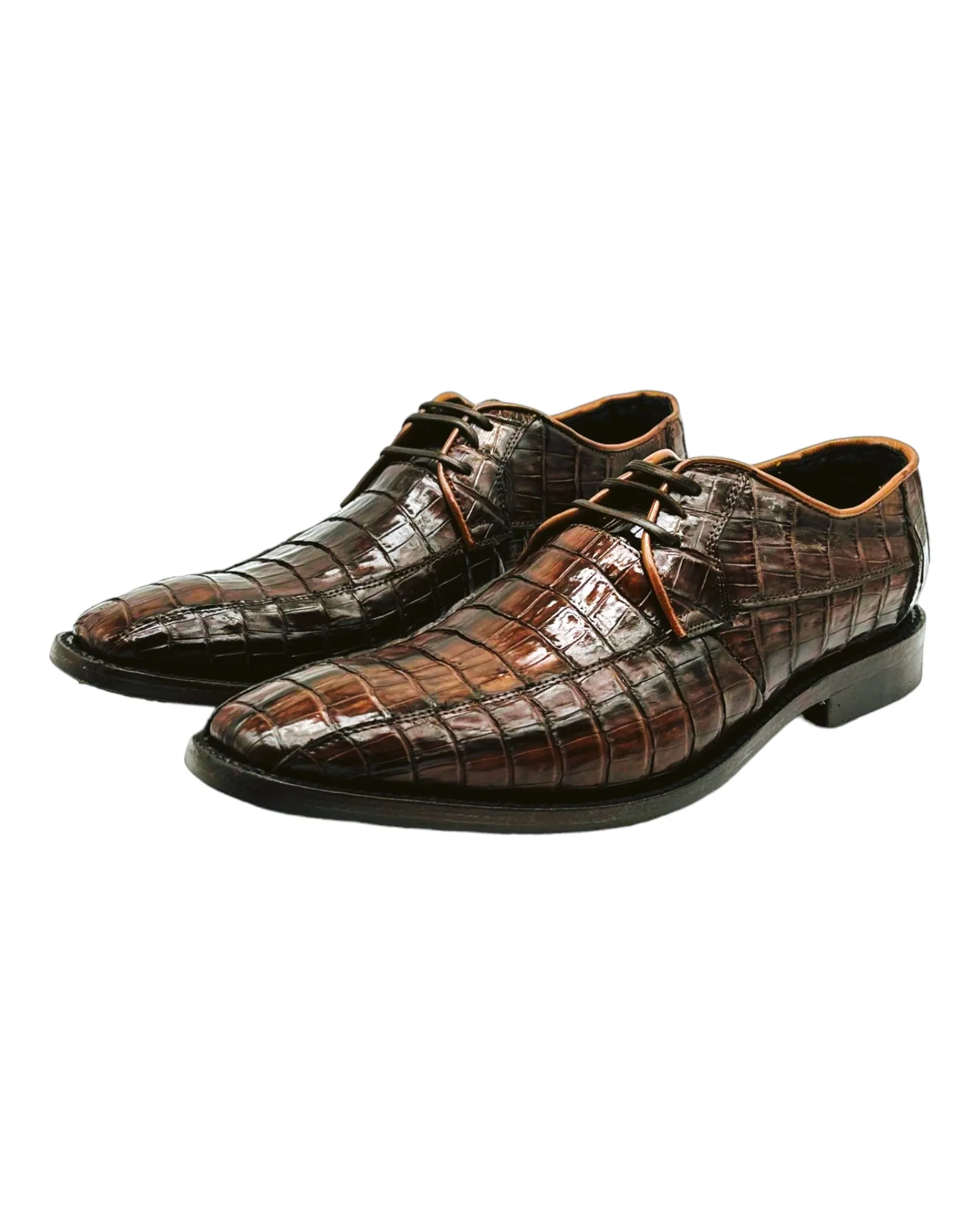Men's Alligator Leather All-Over Lace Up Dress Shoe