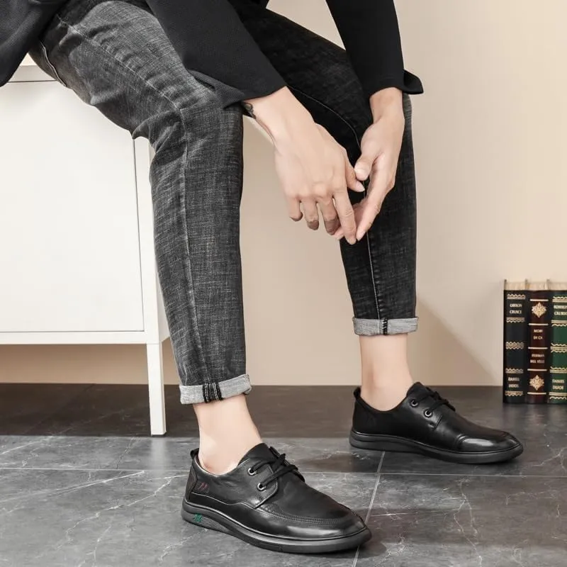 Mens Oxfords Dress Formal Shoes Genunie Leather Modern Brogues Oxford Fashion Business Casual Derby Shoes