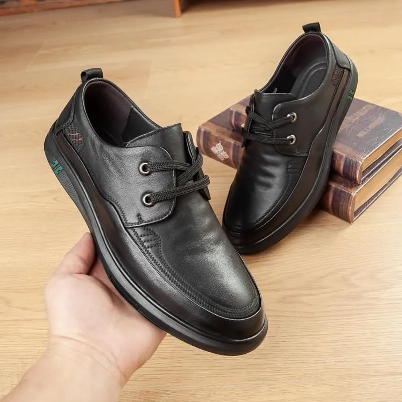 Mens Oxfords Dress Formal Shoes Genunie Leather Modern Brogues Oxford Fashion Business Casual Derby Shoes
