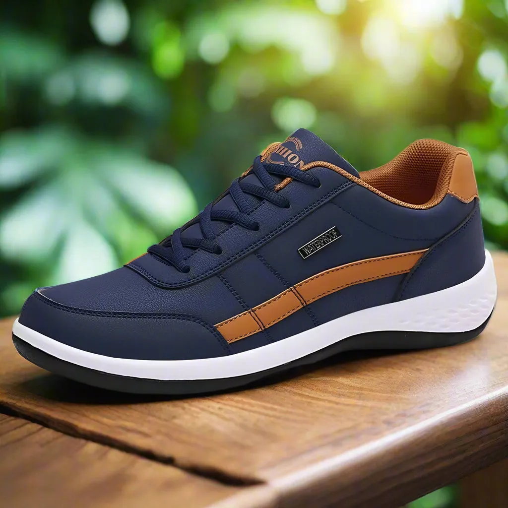 Mens Shoes Fashion Running Sneaker Casual Leather Sport Shoes Breathable Comfortable Walking Shoes