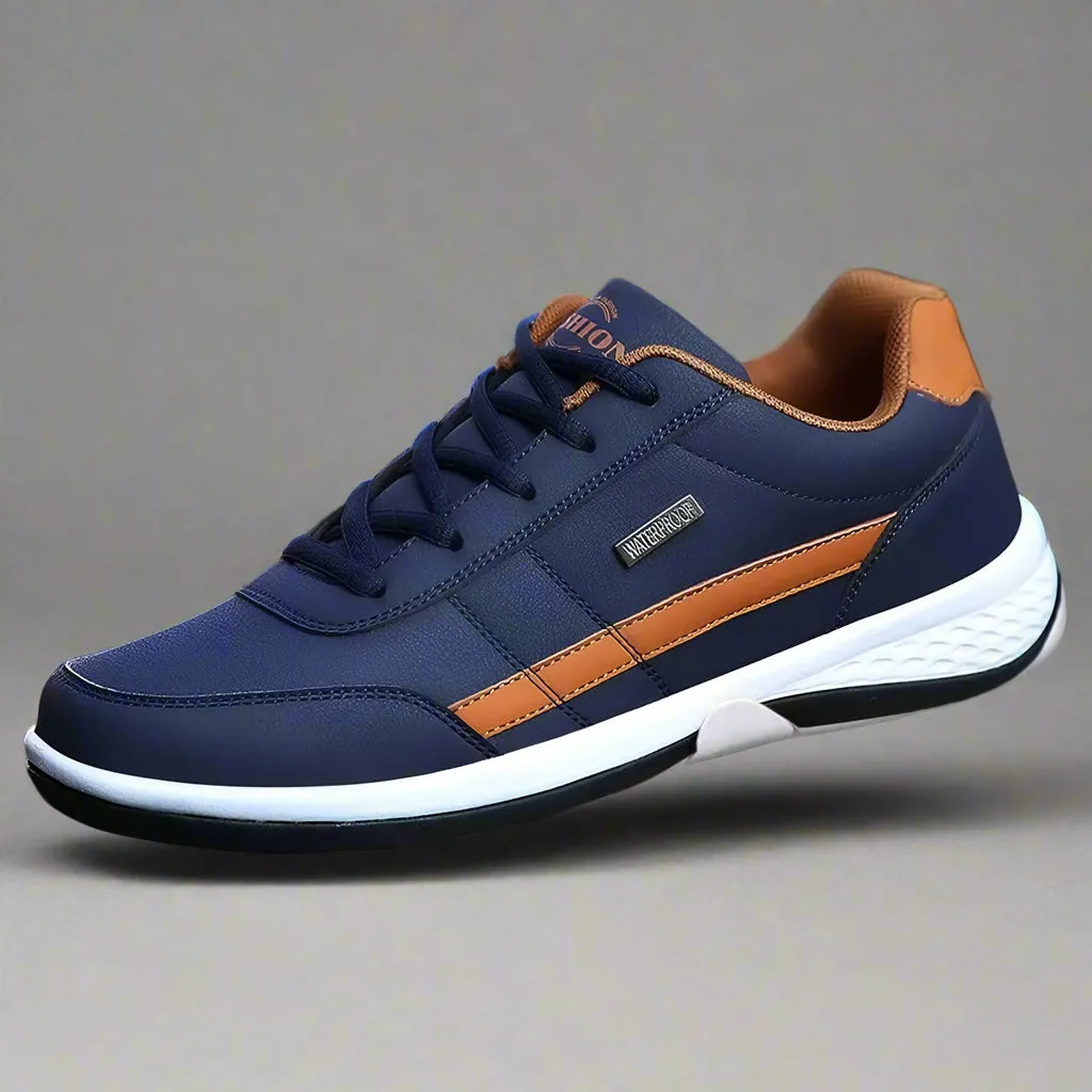 Mens Shoes Fashion Running Sneaker Casual Leather Sport Shoes Breathable Comfortable Walking Shoes