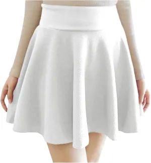 Mini Skirt for Women Winter Pleated High Waist Short Skirt Cute Solid Color A Line Skirt Flared Casual Skater