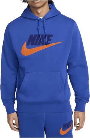 Nike Club Fleece Men's Pullover Hoodie (FN3104-480, Game Royal/Game Royal/Safety Orange) Size Medium