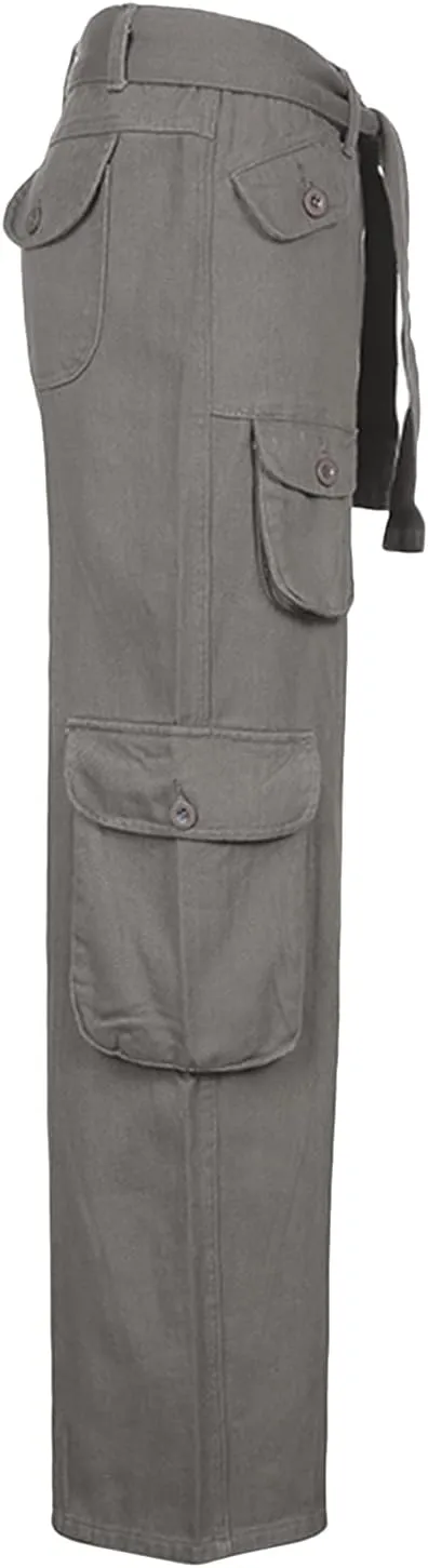 NUFIWI Women Low Waist Cargo Pants Straight Leg Baggy Trousers Aesthetic Wide Leg Denim Jeans Harajuku Grunge Streetwear