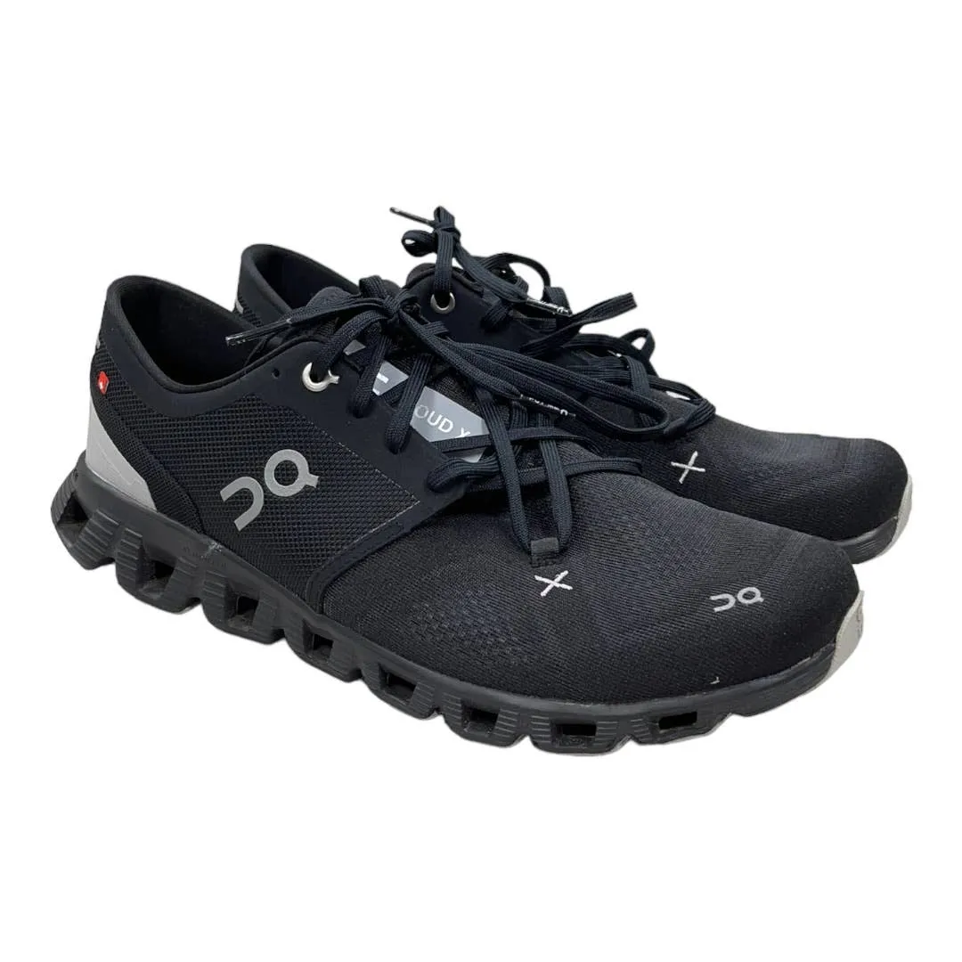On Cloud x 3 Running Shoes Sneakers Trainers Men’s Size 9 Black New