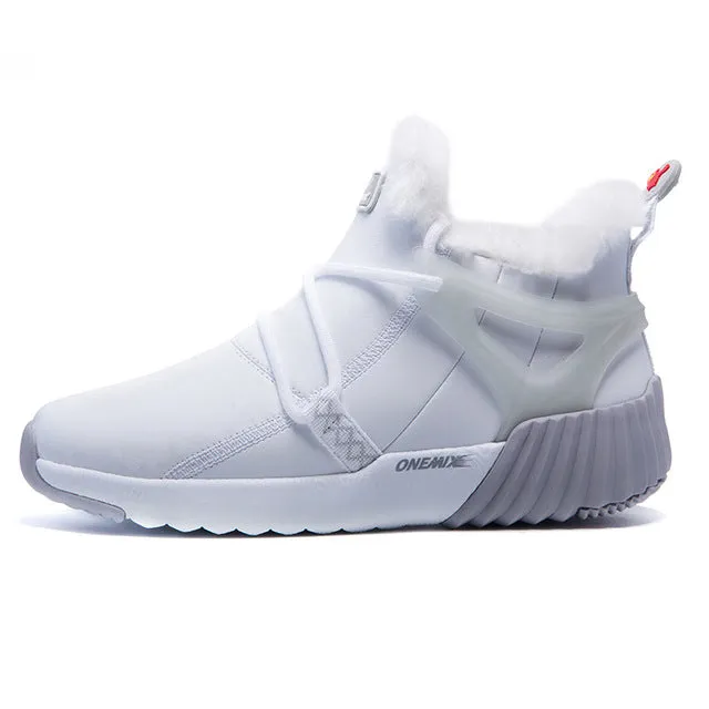 ONEMIX Waterproof Snow Boots Women Sneaker Men Trainers Walking Outdoor Athletic Comfortable Warm Wool Shoes Sports de loisirs