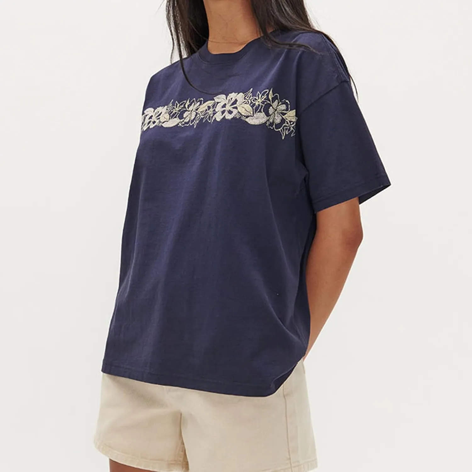Oversized Graphic Shirts Teen Girls Women Preppy Short Sleeve Crewneck Y2k Floral Tops Aesthetic Summer Baggy Tees