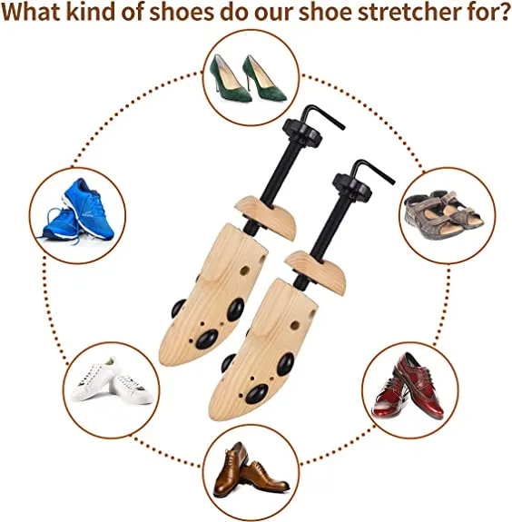 Parts3A Shoe Stretcher Men Women | Upgraded Wooden Shoe Stretcher