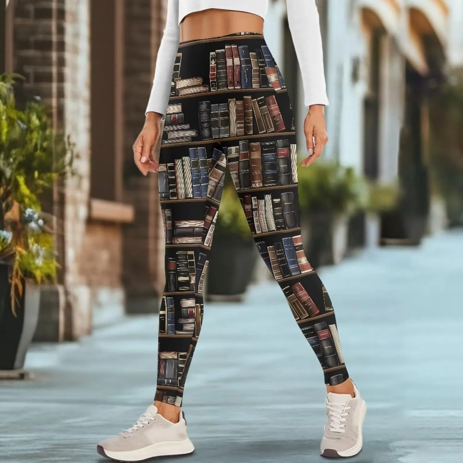 POLERO Womens Leggings Cute Yoga Pants with Pockets Tummy Control Casual High Waist Leggings XS-3XL