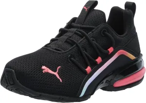 PUMA Cross Training Shoes Axelion Mesh Sneaker, 7 US Unisex Big Kid, Black-Loveable