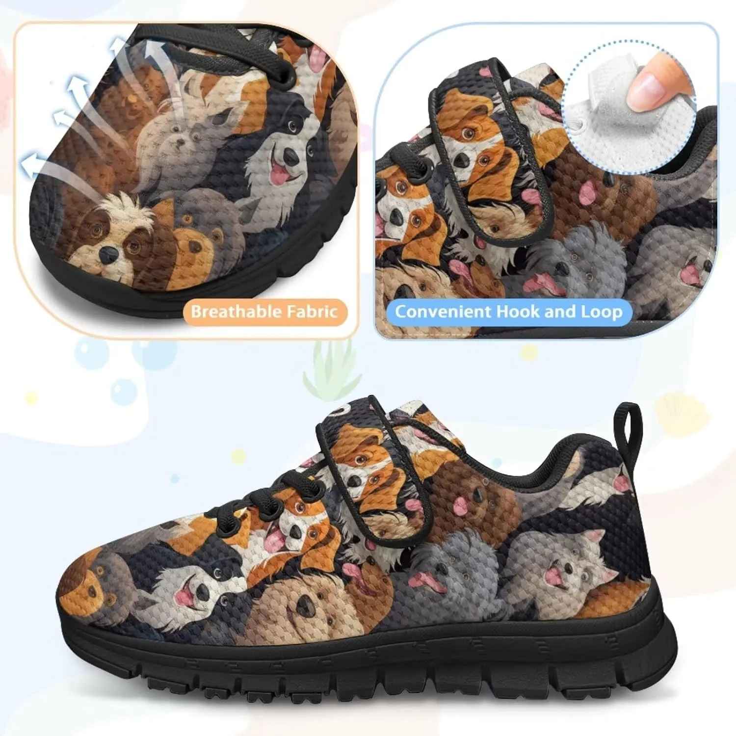 Puppy Dog Girls Boys Running Sneakers Hiking Shoes Fitness & Cross-Training Shoes Outdoor Sneaker