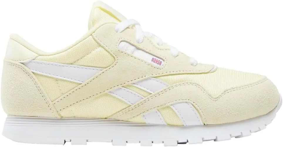 Reebok Unisex Classic Nylon (Little Kid) Bleached Yellow/White 13.5 Medium