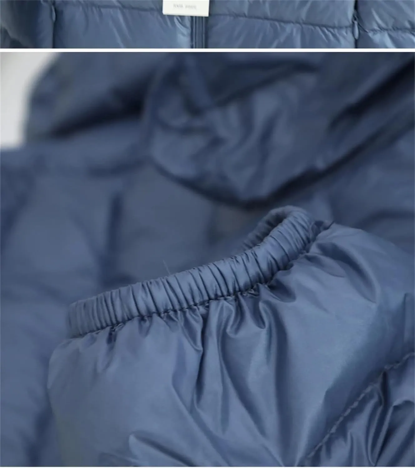 SaoBiiu Women Thin Ultra Light Hooded Down Jacket Winter Long Warm Puffer Jacket Hat Detachable