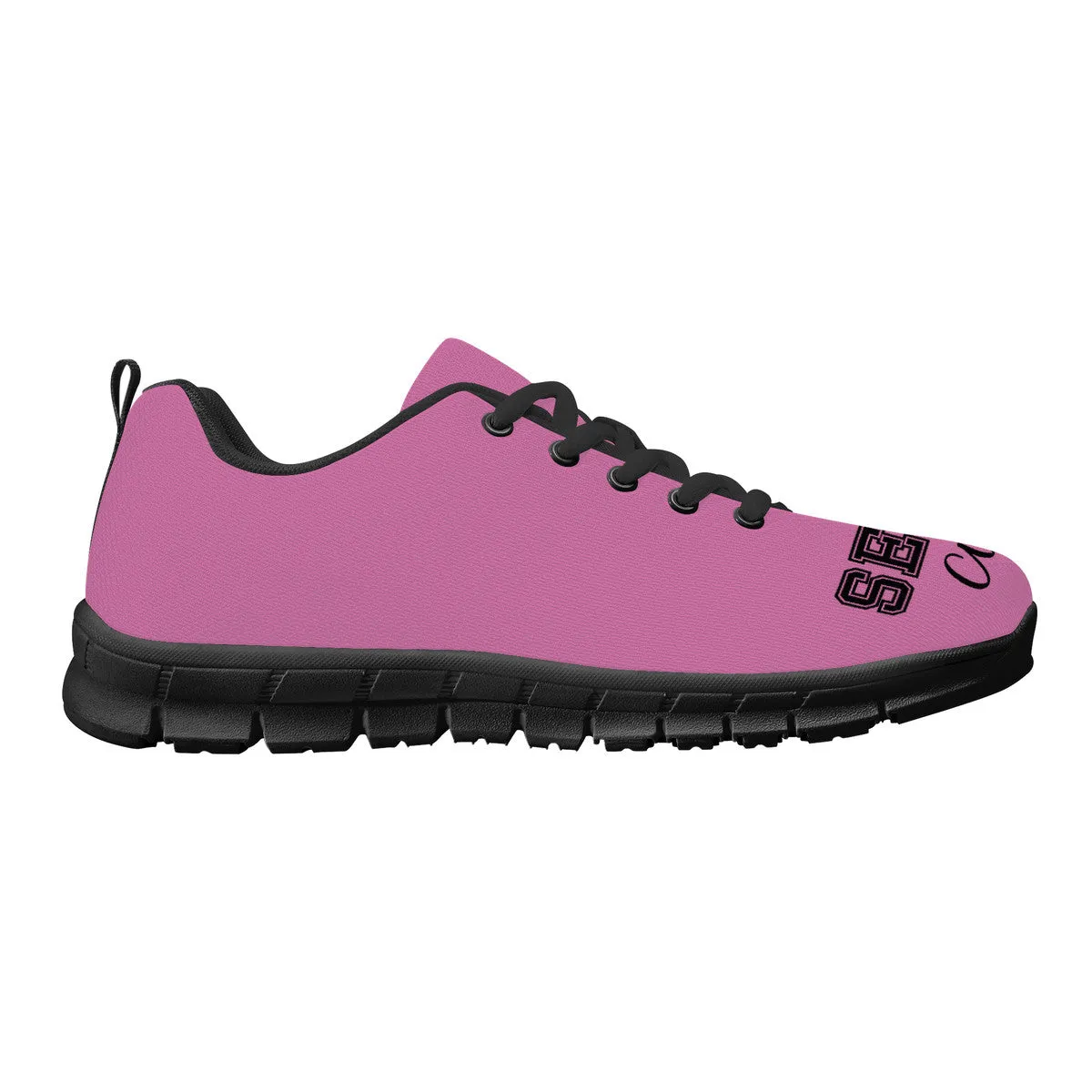 Senior Cutie Sneakers - Black & Pink