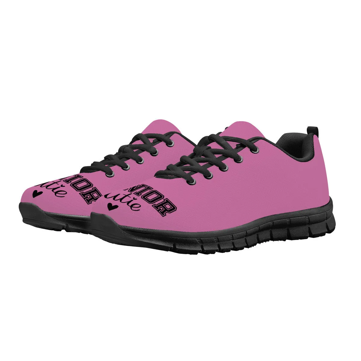 Senior Cutie Sneakers - Black & Pink