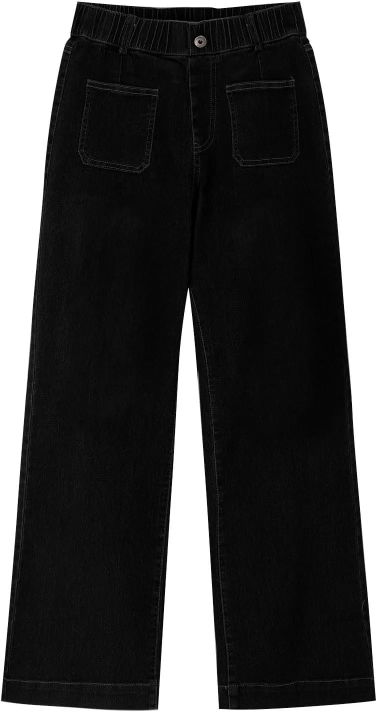Stylish Wide-Leg Jeans for Women High-Waisted Formal Occasion Flattering Casual Pants Slimming Leisure Trendy Trouser