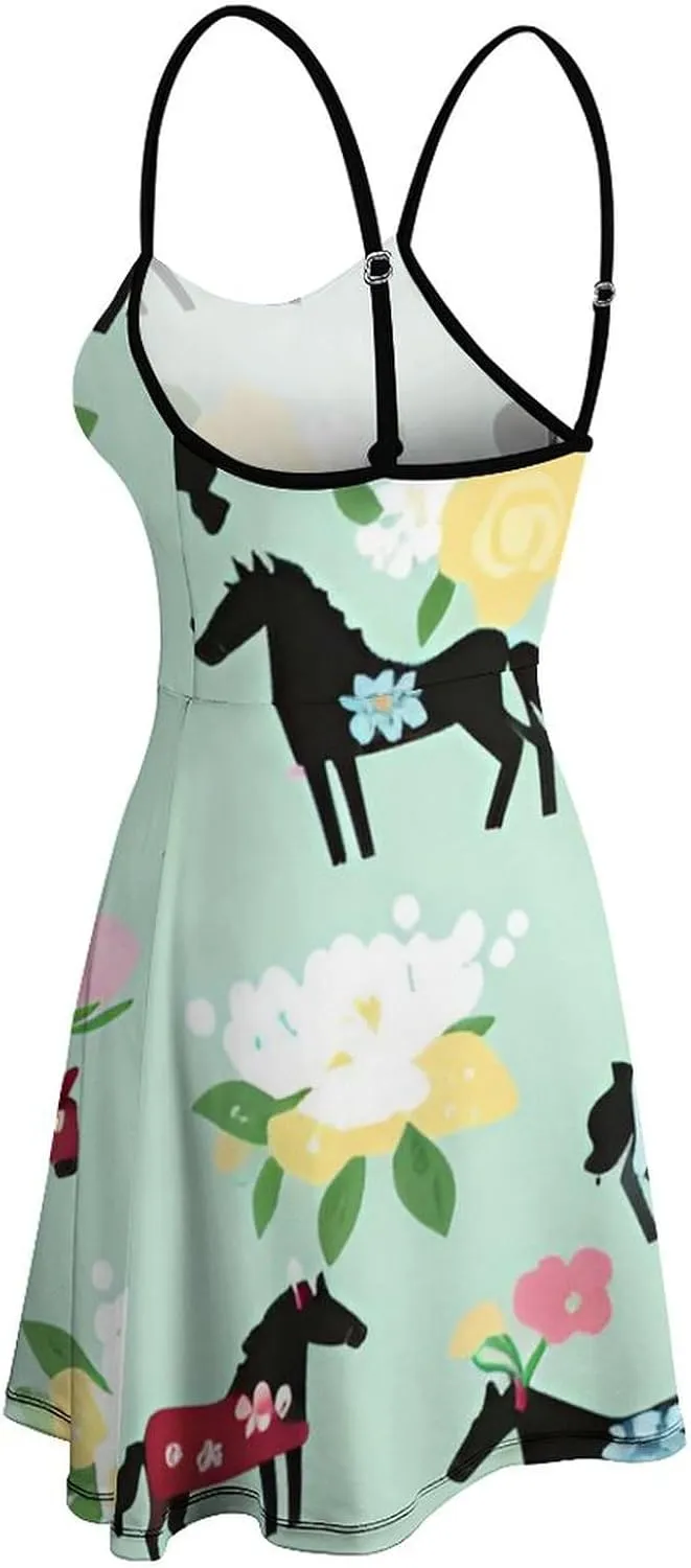 Summer Dress U-Neck Sleeveless Fitted Beach Party Maxi Dress