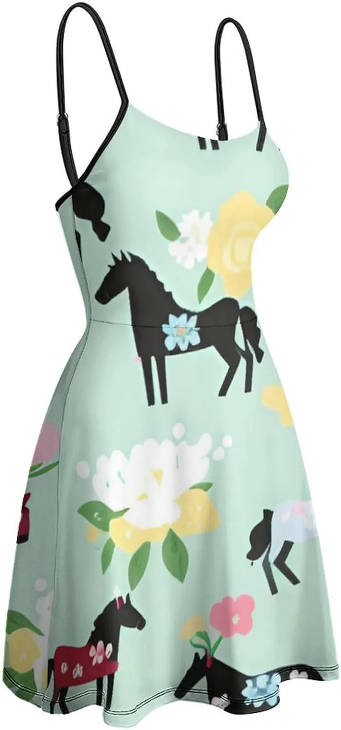 Summer Dress U-Neck Sleeveless Fitted Beach Party Maxi Dress