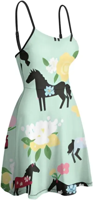 Summer Dress U-Neck Sleeveless Fitted Beach Party Maxi Dress