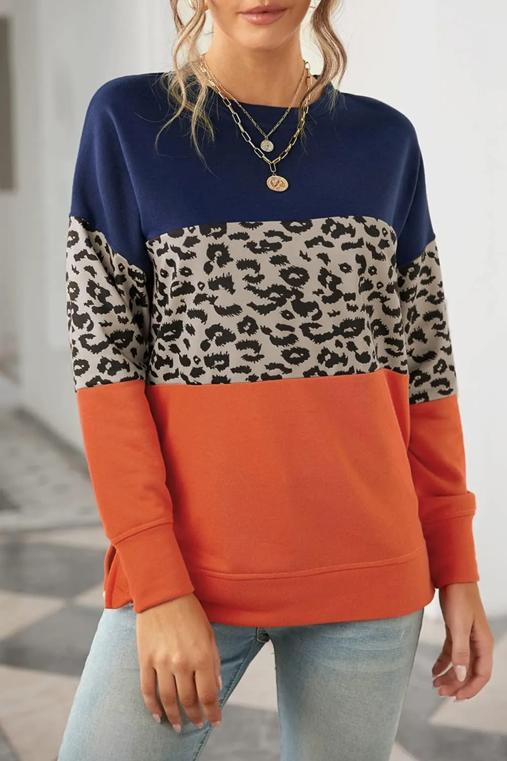 SWEET POISON Womens Casual Fashion Sweatshirts Loose Pullover Sweatshirt Long Sleeve Crewneck Tops