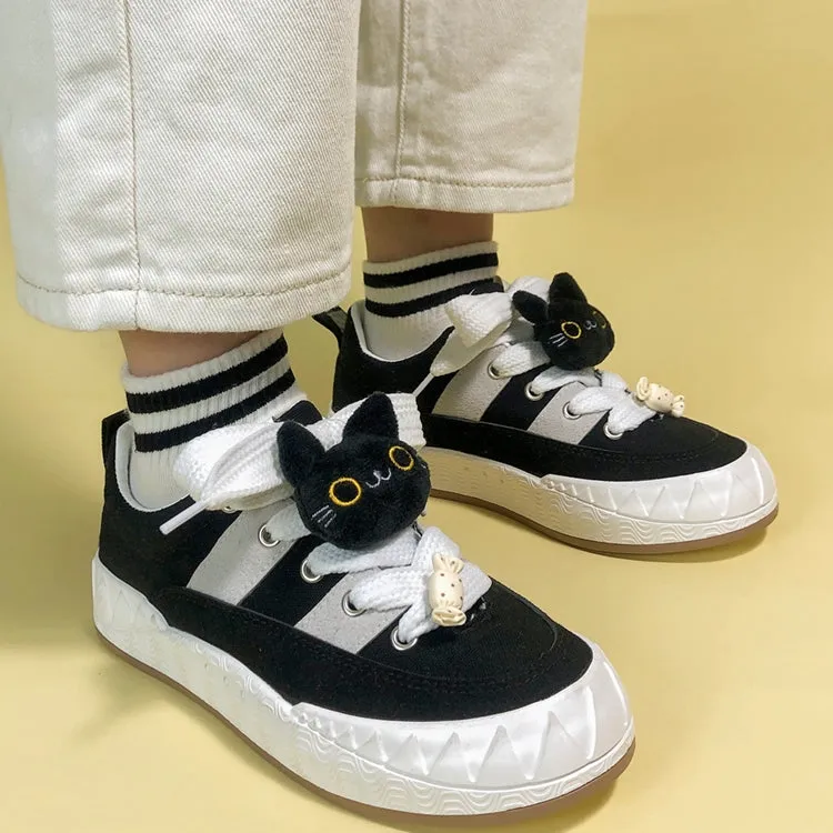 Ulzzang All-match Black Low-top Canvas Shoes