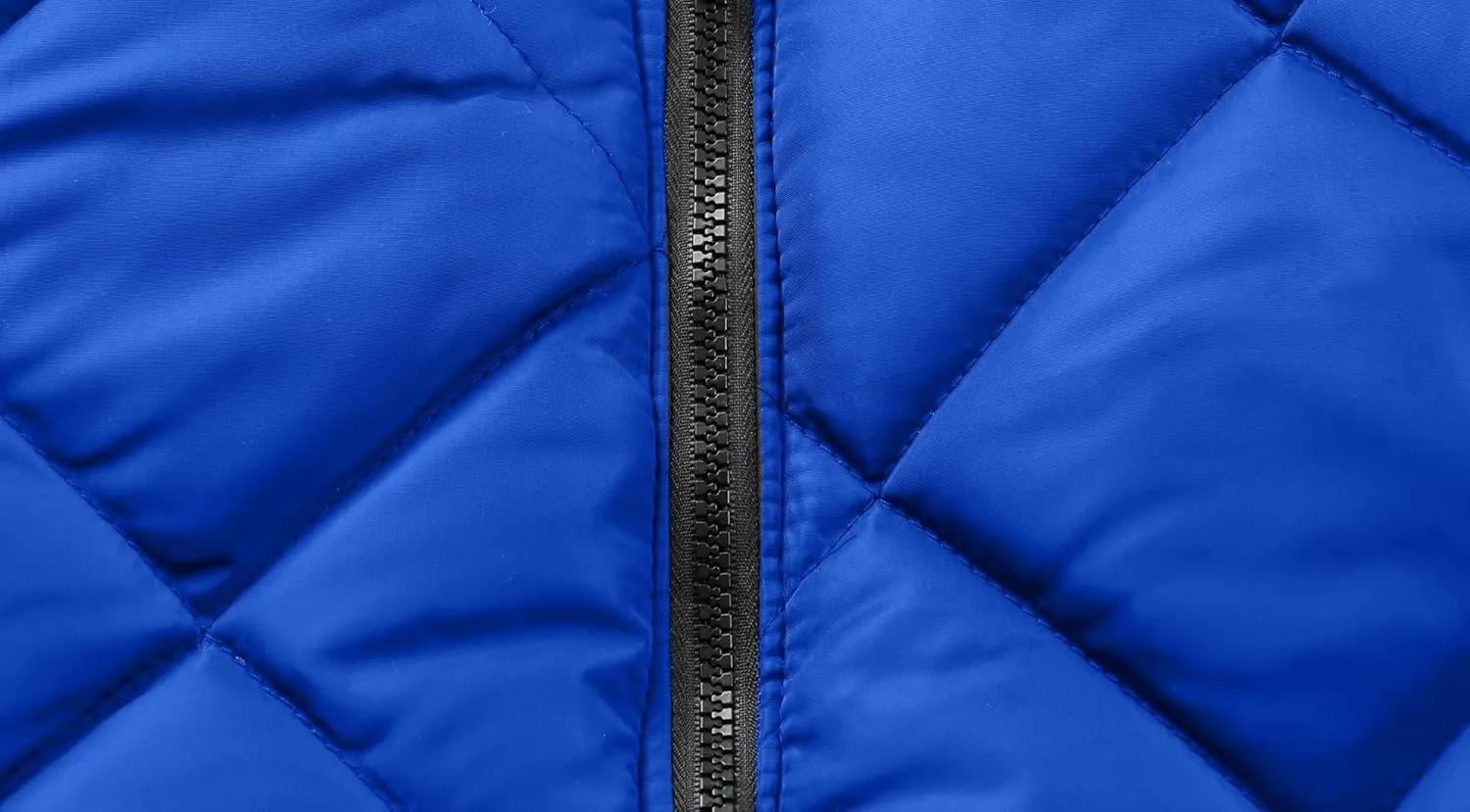 utcoco Mens Quilted Jacket Stand Collar Zip Up Casual Lightweight Down Jacket Winter Coat