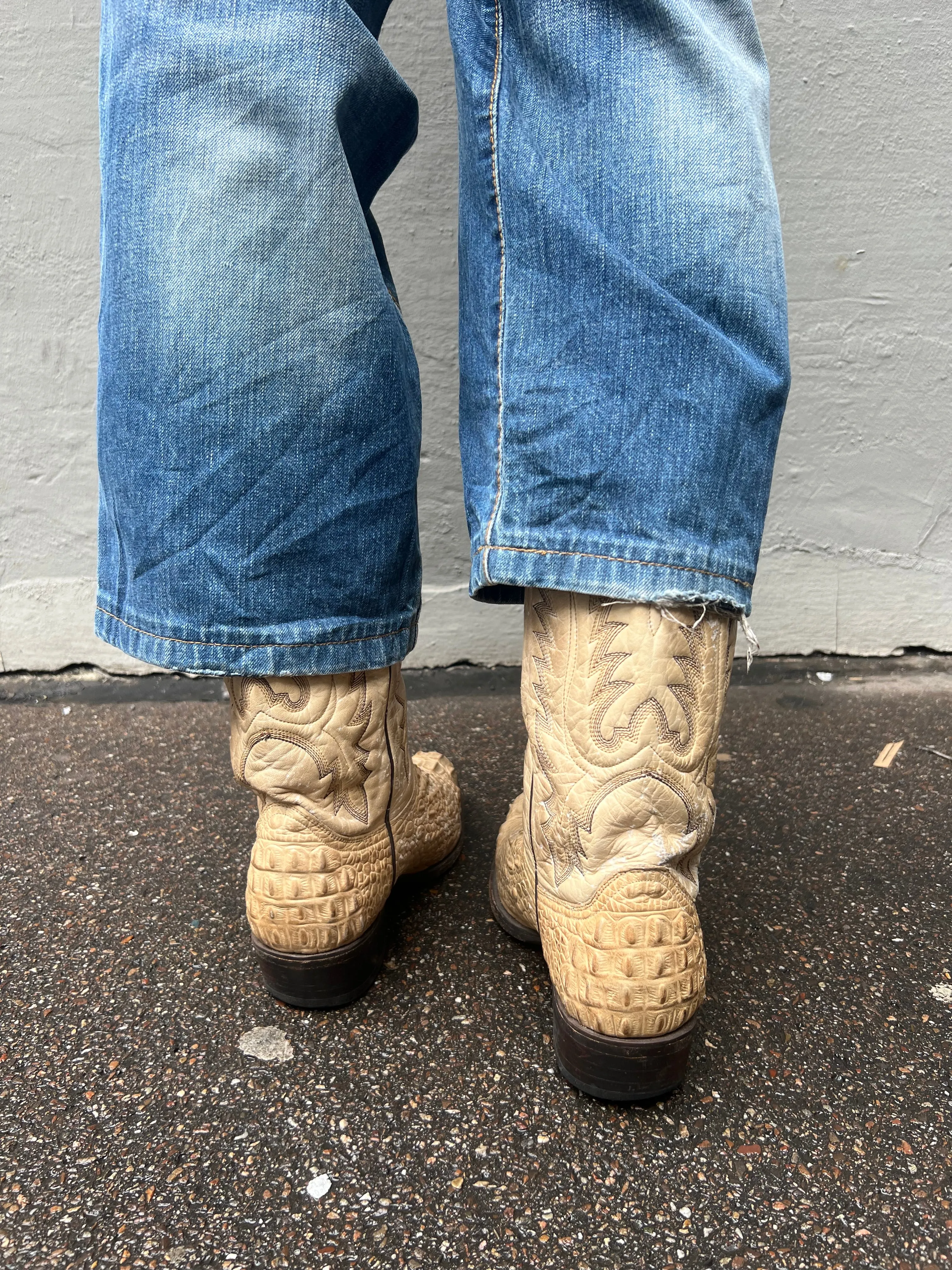 Vintage Brown Cowboy Boots 43