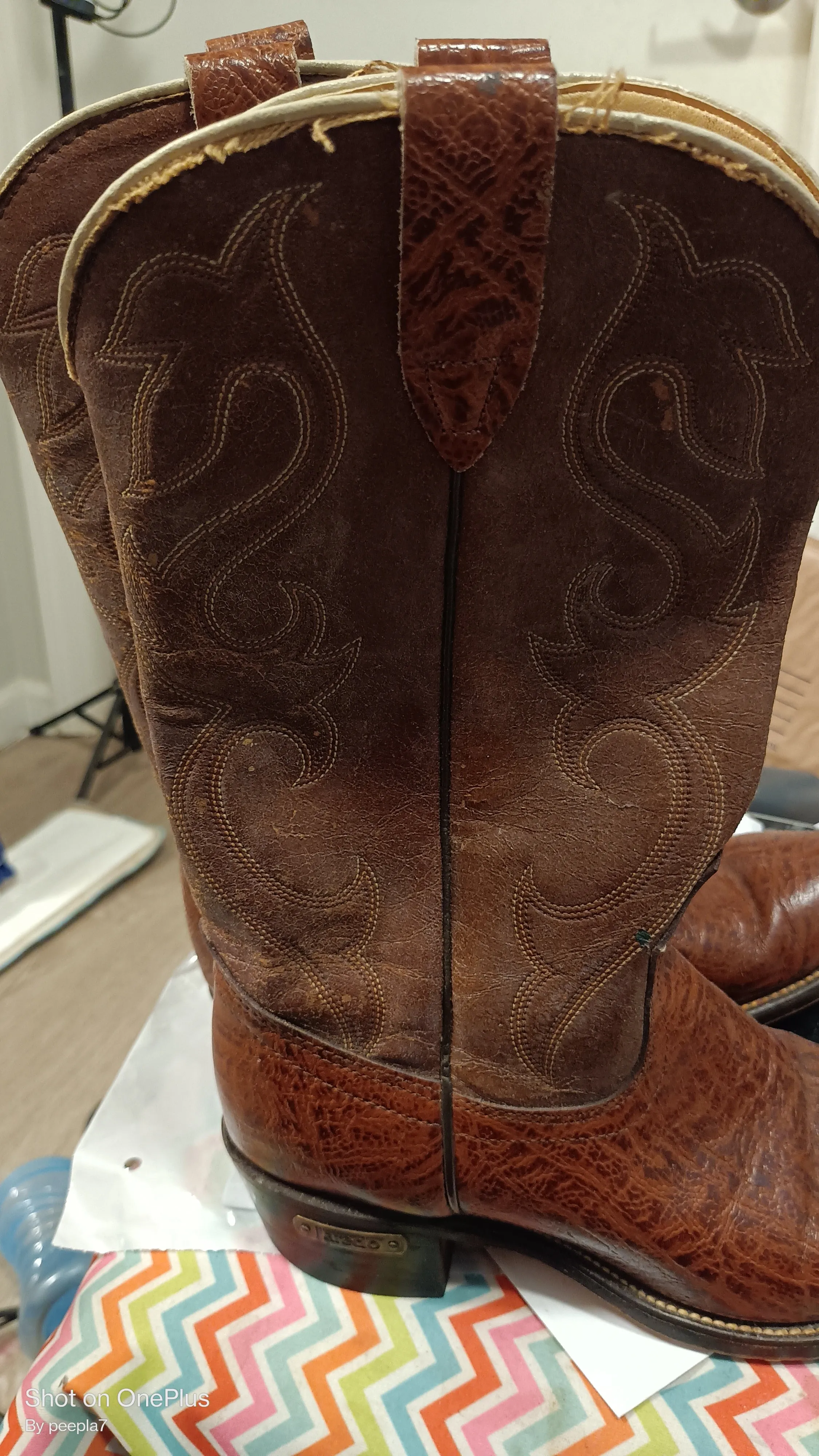 Vintage Laredo cowboy boots.