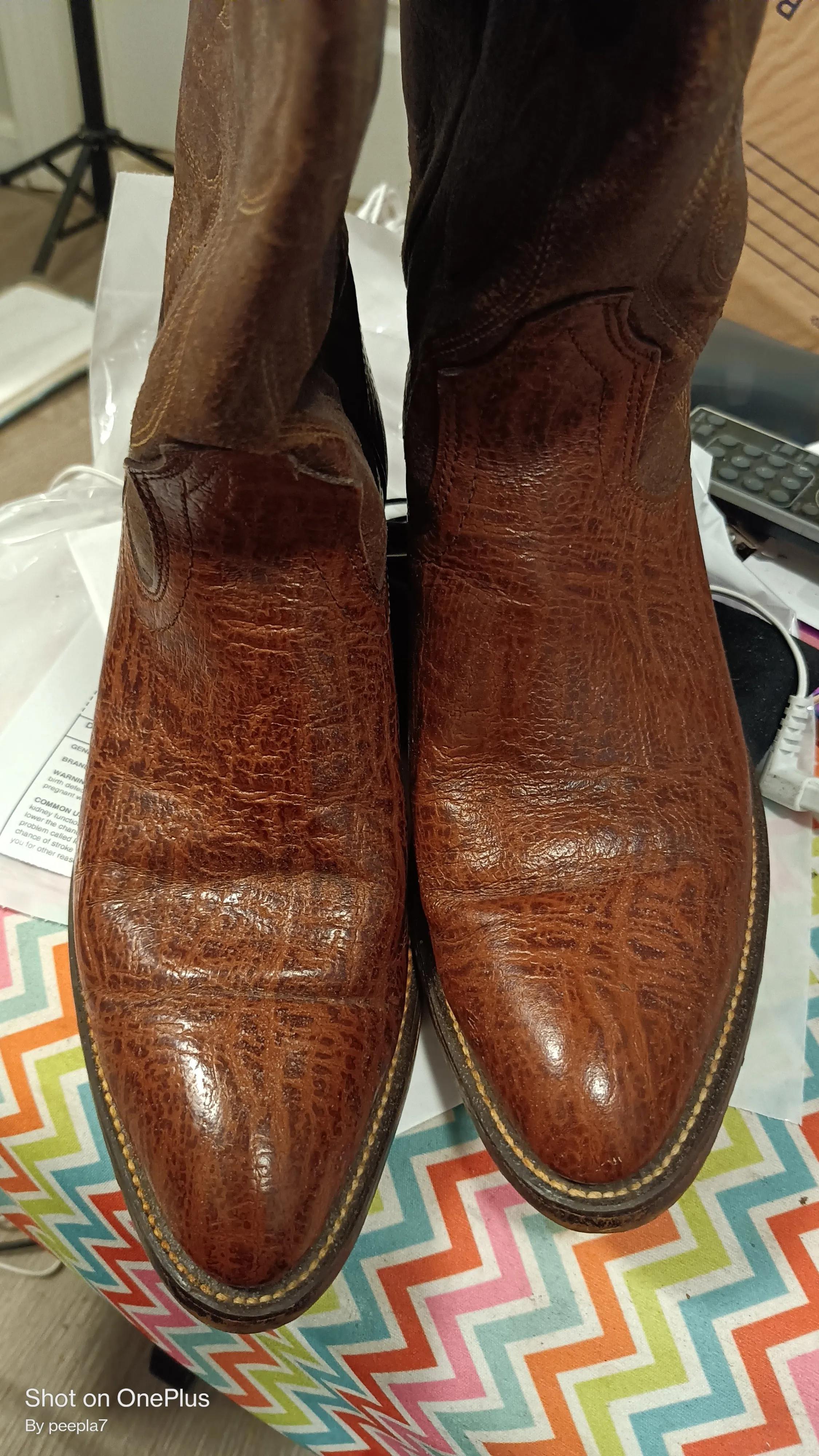 Vintage Laredo cowboy boots.