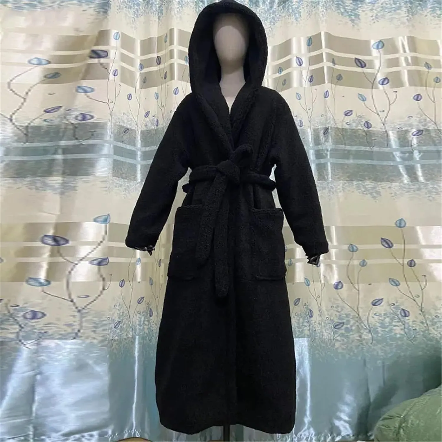 Winter Plush Faux Coat Women Parka Wool Jacket Casual Large Size Long Jacket Female Thick Warm Hooded Outwear