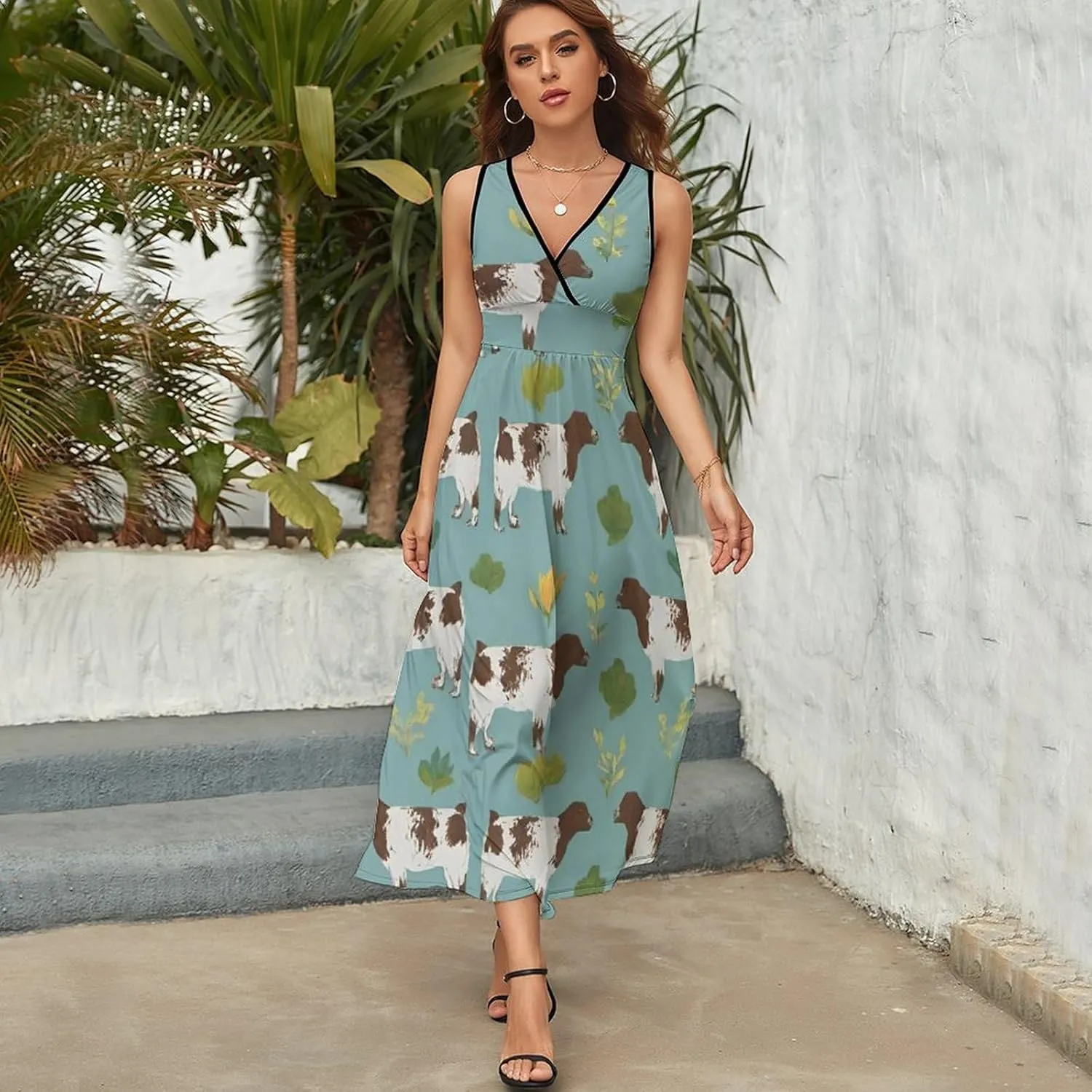 Women Girls 2025 Summer Swing Dress for Party Beach Date
