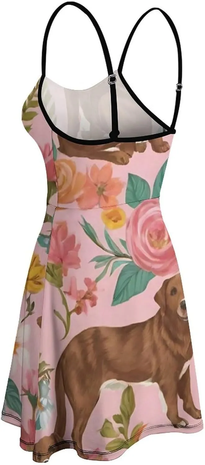 Women Girls Casual Flowy Long Dress for Party Holiday Beach