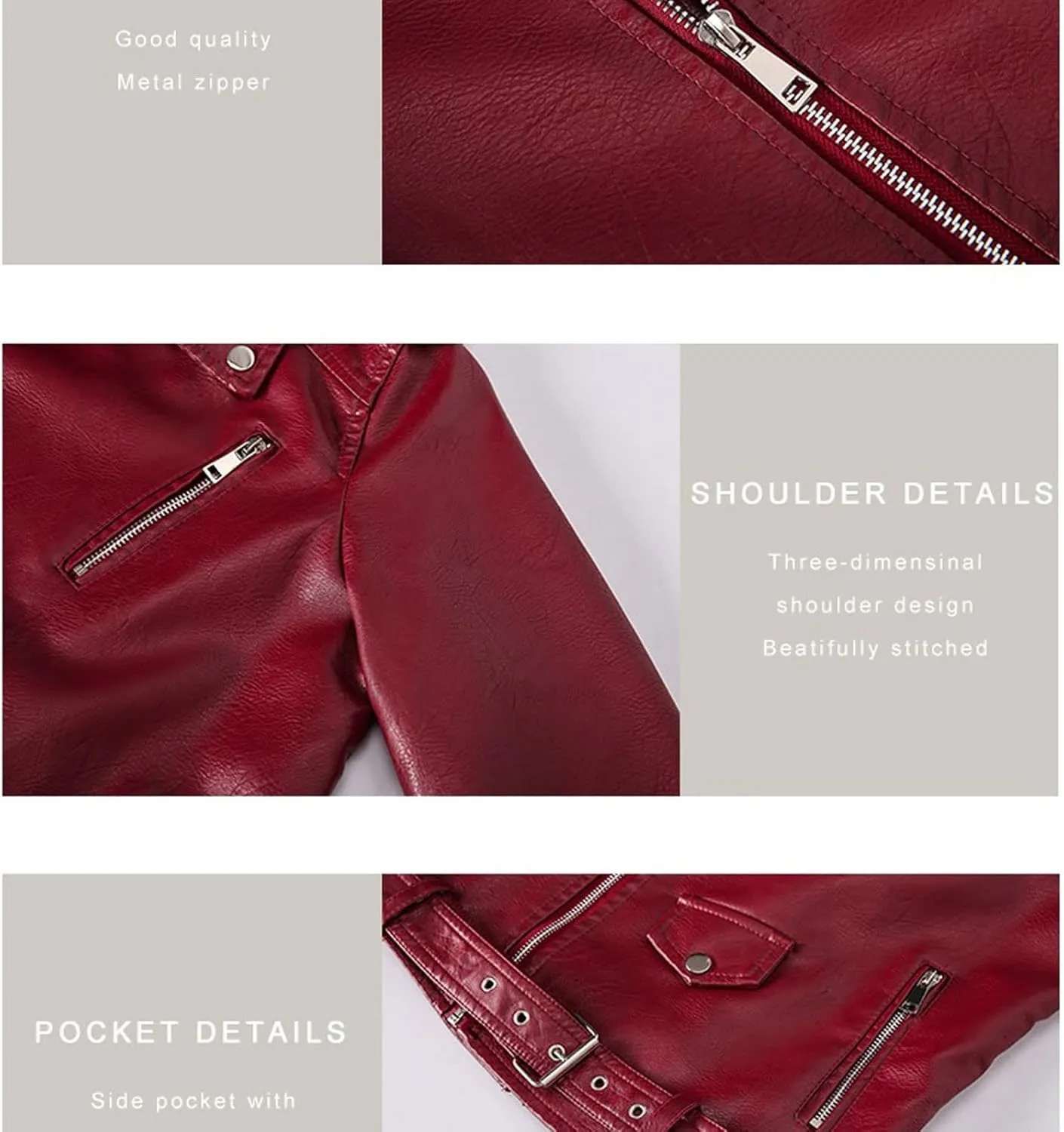 Women jacket Leather Jacket Women Autumn Coat Motorcycle Moto Biker Zipper Jacket Blue Black Khaki Clothes
