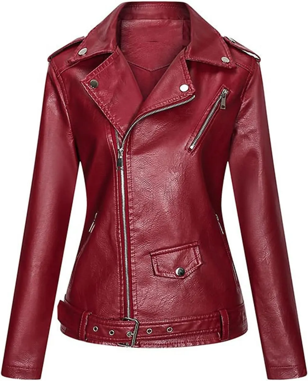 Women jacket Leather Jacket Women Autumn Coat Motorcycle Moto Biker Zipper Jacket Blue Black Khaki Clothes