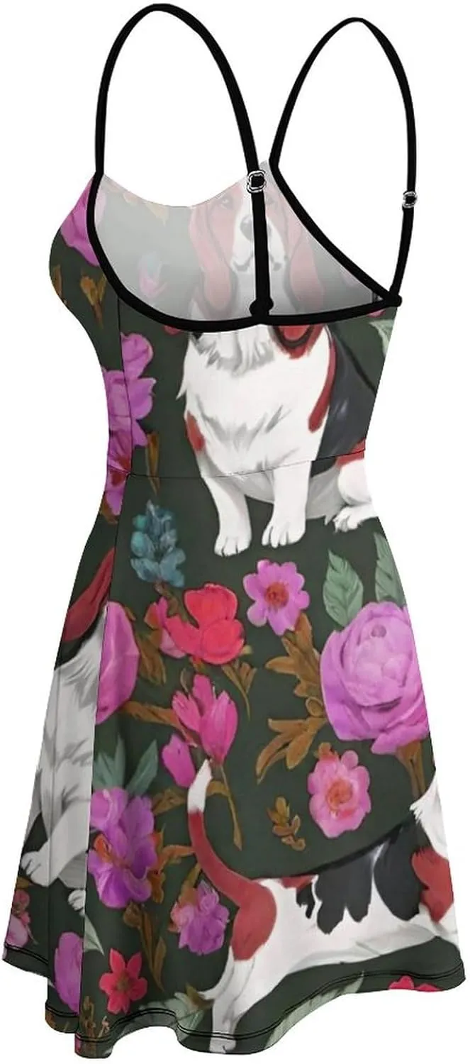 Women Ladies Sleeveless Midi Tank Dress for Party Holiday Beach