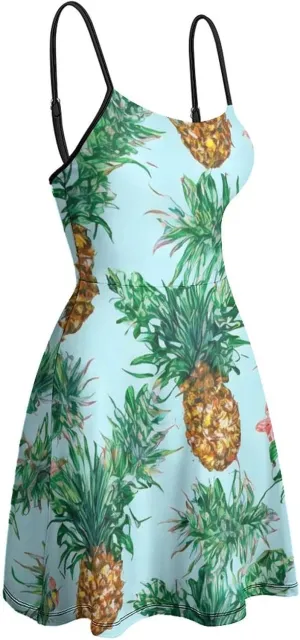 Women Ladies Sleeveless Midi Tank Dress for Vacation Party Wedding