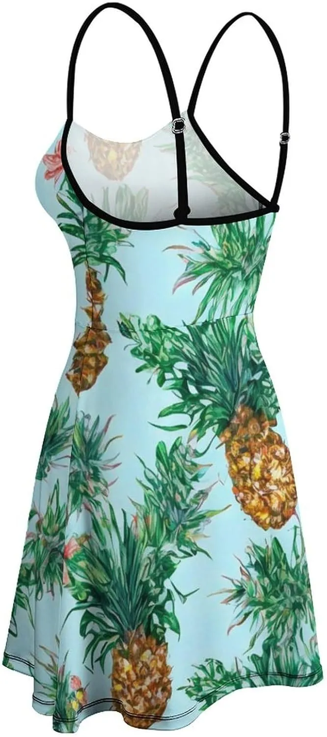 Women Ladies Sleeveless Midi Tank Dress for Vacation Party Wedding