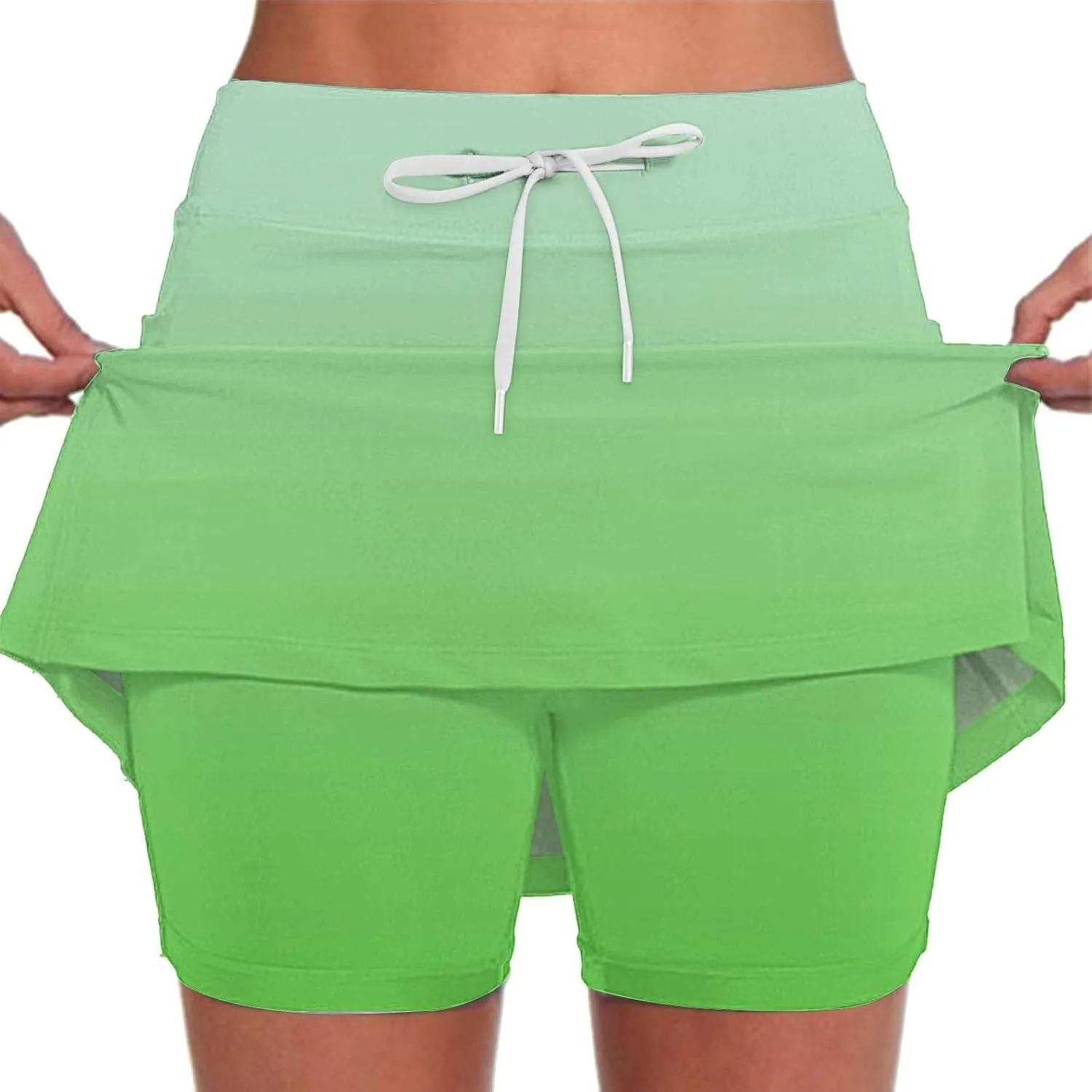 Women's Athletic Skirt with Shorts Running Tennis Day Beach Sports Activity Wears Workout Durable Fabric Short Shirts