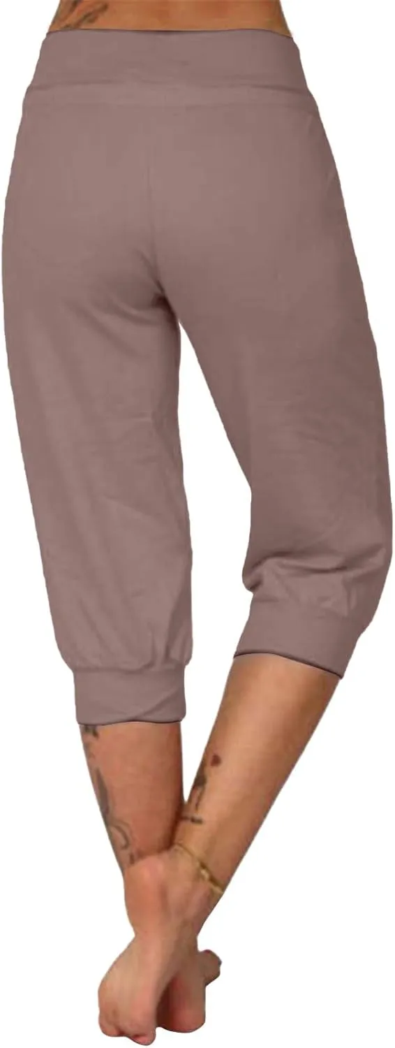 Women's Casual Comfortable Stretch Drawstring Pants Slim Active Yoga Lounge Outfits Stylish Sport Fitness Casual Pant