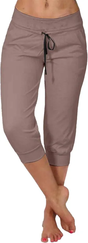 Women's Casual Comfortable Stretch Drawstring Pants Slim Active Yoga Lounge Outfits Stylish Sport Fitness Casual Pant