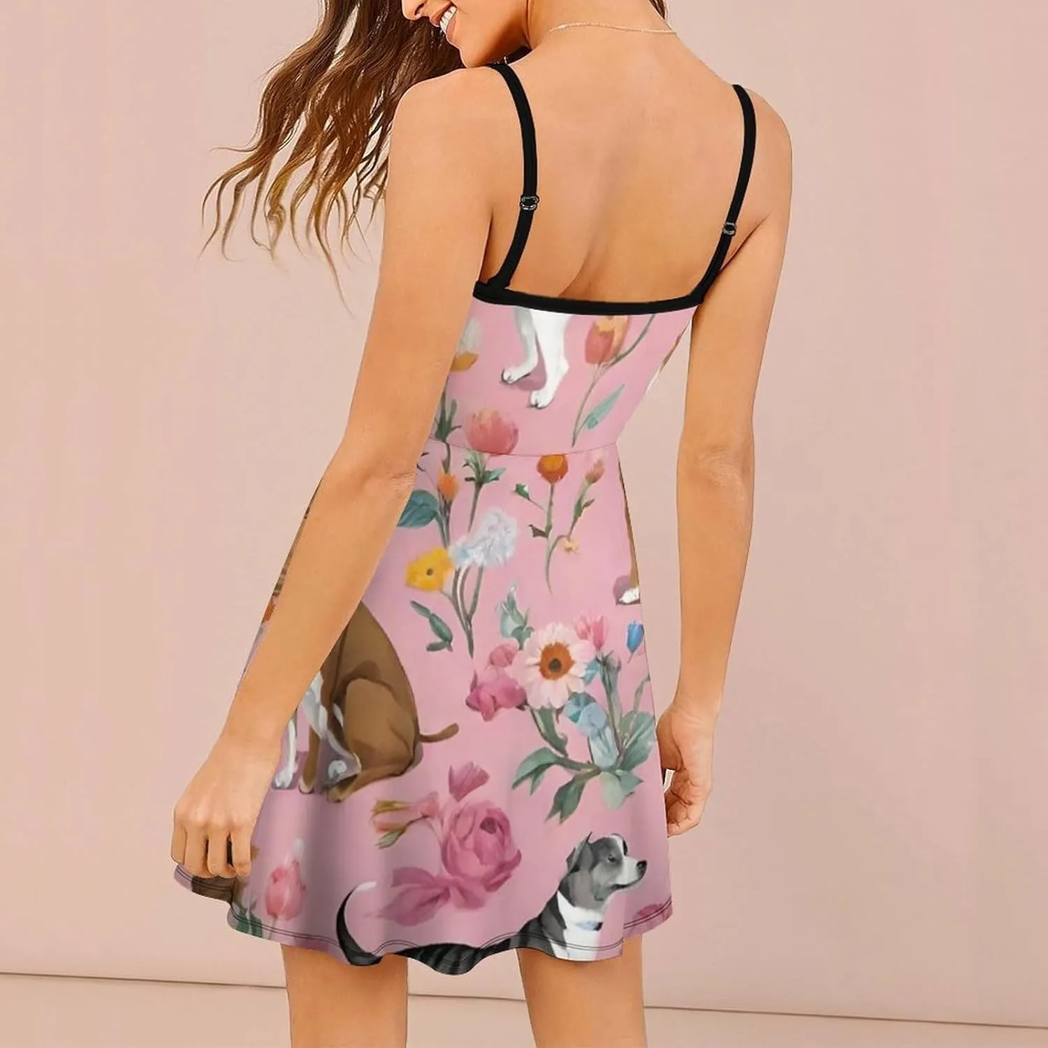 Women's Casual Swing Midi Sun Dress for Party Beach Date