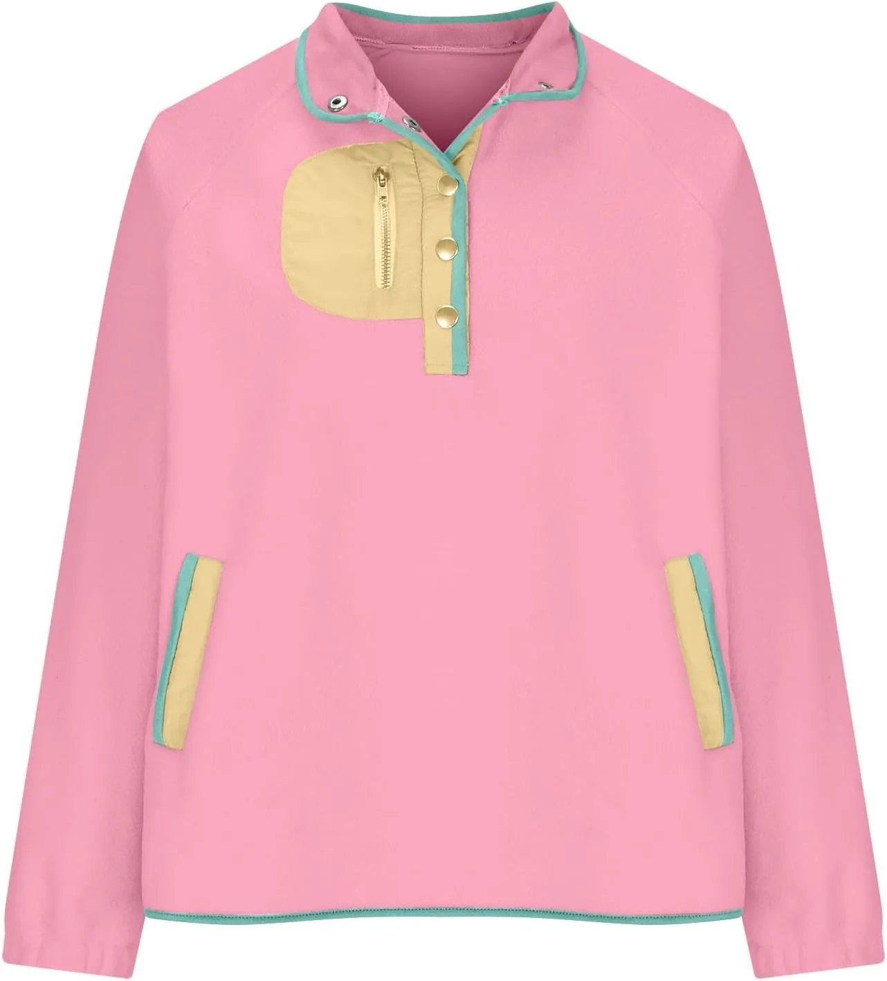 womens fleece sweatshirt jacket 2024 trendy long sleeve sherpa lined thermal pullover tops long sleeve outwear coat