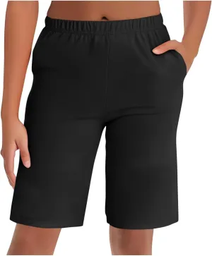 Women's High-Waisted Elastic Waist Shorts Slimming Yoga Fashion Shorts Moisture-Wicking Vacations Travel Lounge Pants