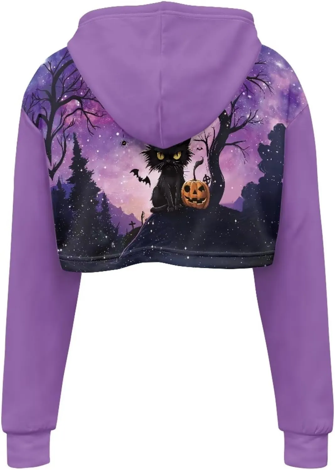 Womens Long Sleeve Crop Top Hoodies Drawstring Crop Top Sweatshirts for Teen Girls