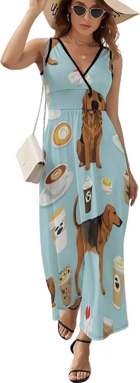 Women's Summer Casual Flowy Long Dress for Vacation Party Wedding