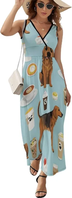 Women's Summer Casual Flowy Long Dress for Vacation Party Wedding